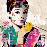 Paint by numbers Kvinna med färgade toner