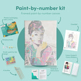 Painting by numbers Woman with coloured shades