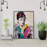 Painting by numbers Woman with coloured shades