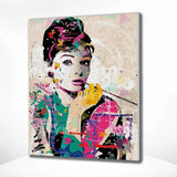 Painting by numbers Woman with coloured shades