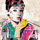 Painting by numbers Woman with coloured shades