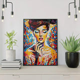 Pintar por numeros Mujer con Colores