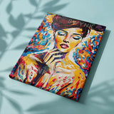 Pintar por numeros Mujer con Colores