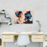 Malen nach Zahlen Frau mit Leopard