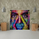 Painting by numbers Woman with Paint Splatters