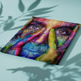 Painting by numbers Woman with Paint Splatters