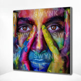 Painting by numbers Woman with Paint Splatters