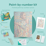 Paint by numbers Kvinde med gule farver