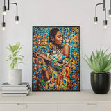 Malen nach Zahlen Frau mit gelben Farben