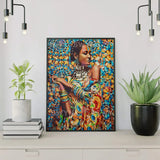 Paint by numbers Kvinde med gule farver