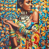 Malen nach Zahlen Frau mit gelben Farben