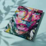 Painting by numbers Woman with Pink Colours