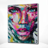 Painting by numbers Woman with Pink Colours