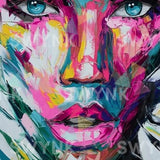 Painting by numbers Woman with Pink Colours