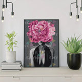 Painting by numbers Woman with Purple Flower