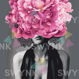 Painting by numbers Woman with Purple Flower