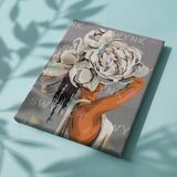 Painting by numbers Woman with White Flower