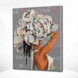 Painting by numbers Woman with White Flower
