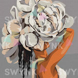Painting by numbers Woman with White Flower