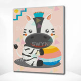 Painting by numbers Zebra with Hat