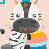 Painting by numbers Zebra with Hat