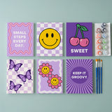 Purple Haze - Mini Paint by Numbers Sæt med 6