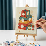 Retro Picnic Vibes - Mini Painting by numbers Set of 6