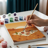 Retro Picnic Vibes - Mini Painting by numbers Set of 6