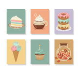 Retro Sweet Treats - Mini Painting by numbers Set of 6