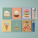 Retro Sweet Treats - Mini Painting by numbers Set of 6