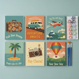 Retro Travel Time - Mini Painting by numbers Set of 6