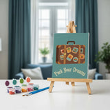 Retro Travel Time - Mini Painting by numbers Set of 6