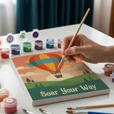 Retro Travel Time - Mini Painting by numbers Set of 6