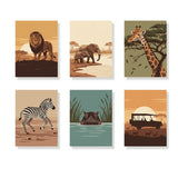 Safari Adventure - Mini Painting by numbers Set of 6