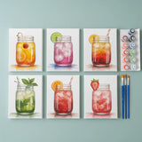 Sip & Splash - Mini Painting by numbers Set of 6