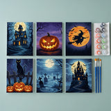 Kolekcja Upiorne Noce - Mini malowanie po numerach Zestaw 6 szt.