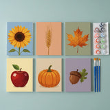 Sunflower Glow - Mini Painting by numbers Set of 6