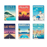 The Global Getaway Collection - Mini Painting by numbers Set of 6