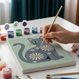 The Mod Cats Collection - Mini Painting by numbers Set of 6