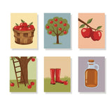 Walk through the Apple Orchard - Mini Painting by numbers Set of 6