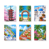 Wanderlust in colour - Mini Painting by numbers Set of 6