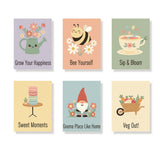 Whimsical Garden Party - Mini Painting by numbers Set of 6