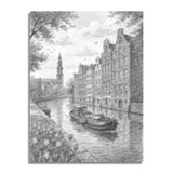 Amsterdam Canal Dot Painting