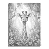 Giraffe with Flowers Dot Painting