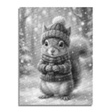 Winter Squirrel Dot Painting