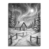 Winter Landscape Dot Painting