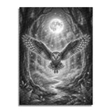 Owl in the Forest Dot Painting