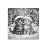Christmas Kitten Dot Painting