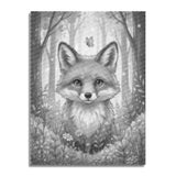 Fox with Flowers Dot Painting