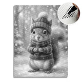 Winter Squirrel Dot Painting